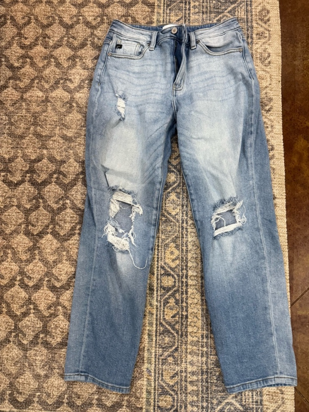 KanCan Light Blue Distressed Boyfriend Jeans